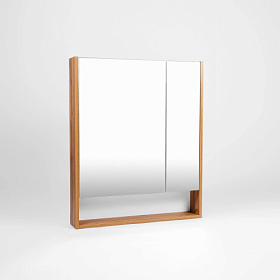 Зеркало-шкаф Viant Мальта 70 белое/дуб вотан с полочкой VMAL70-ZSH Водяной